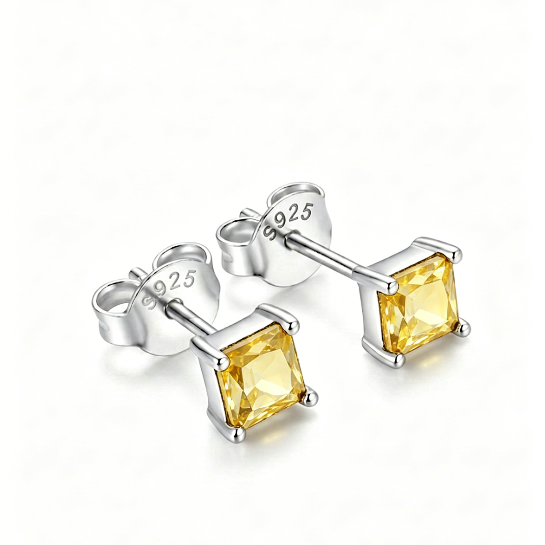 Personalized Birthstone Women Dainty Multi Shape Amazing Crystals Stones 18K Gold Plated 12 Birthstone Earrings view 3