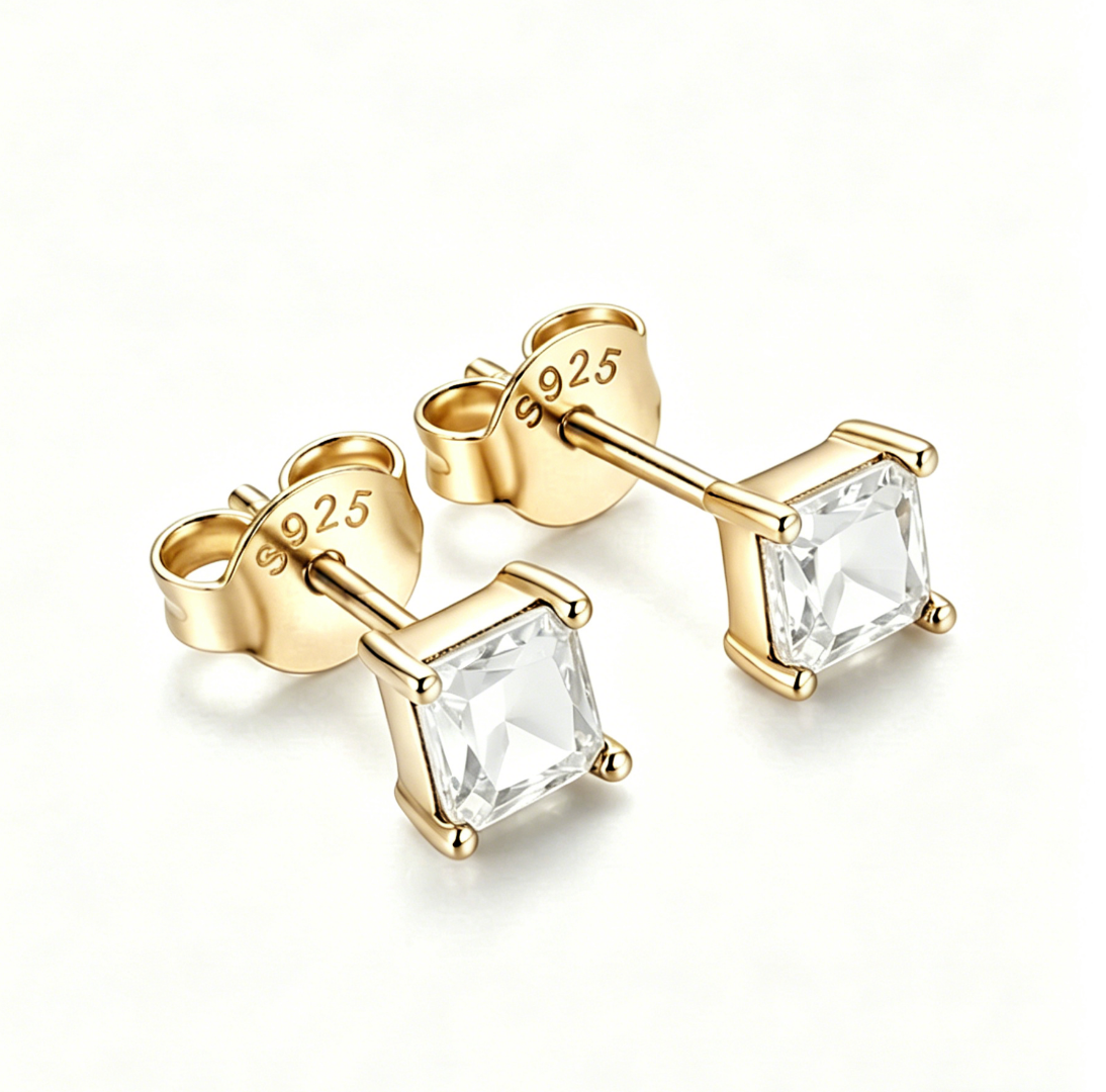 Personalized Birthstone Women Dainty Multi Shape Amazing Crystals Stones 18K Gold Plated 12 Birthstone Earrings view 5