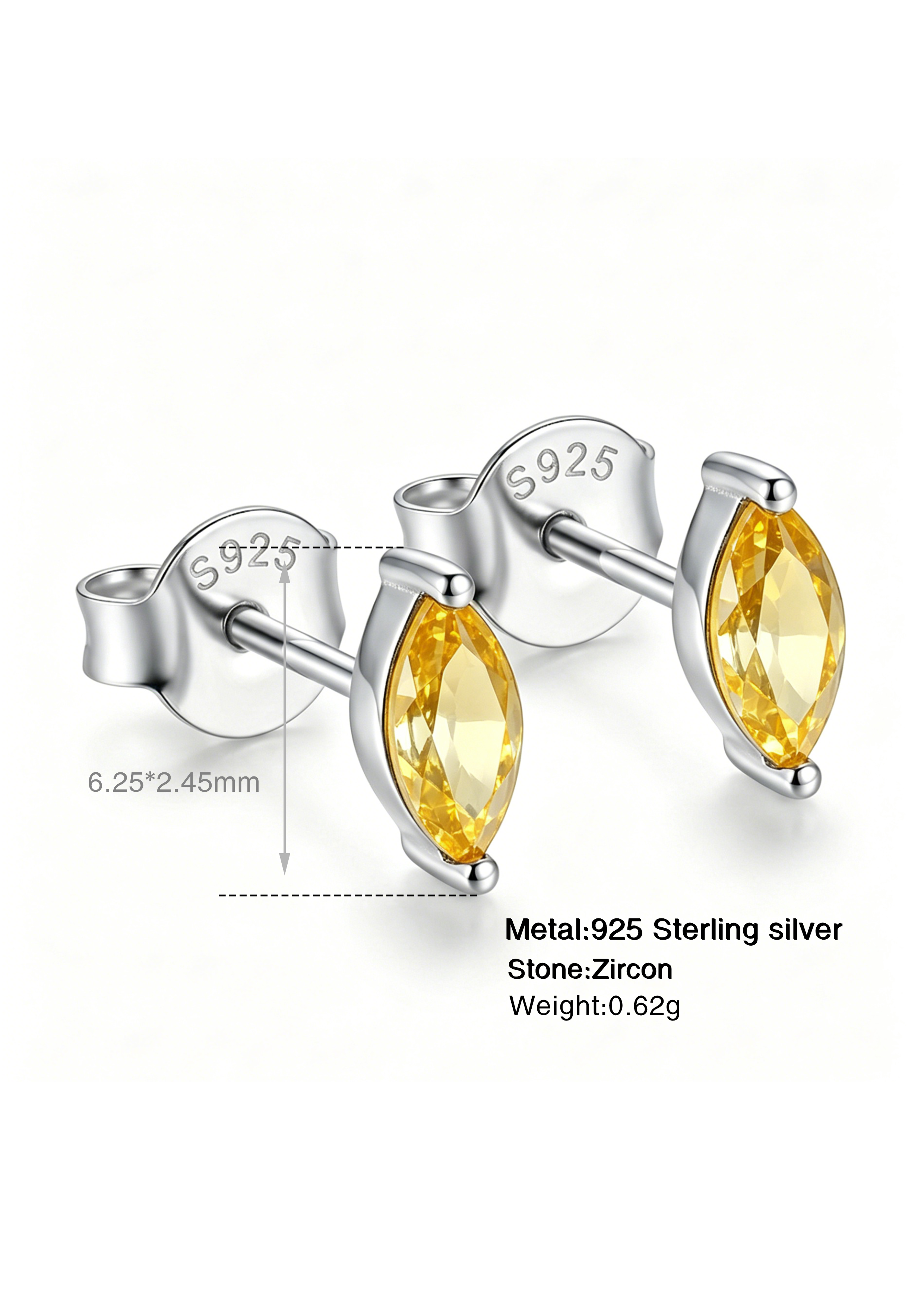 Personalized Birthstone Women Dainty Multi Shape Amazing Crystals Stones 18K Gold Plated 12 Birthstone Earrings view 5