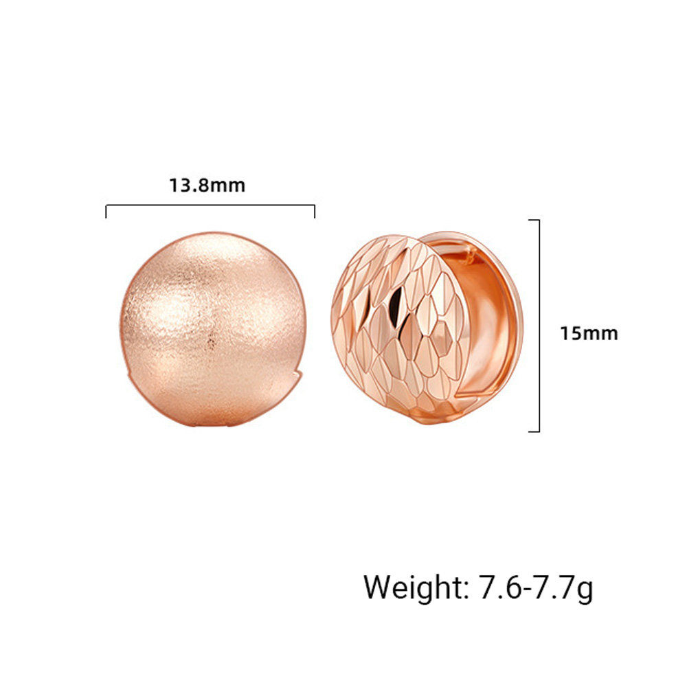 Modern Minimalist Fashion Jewelry Geometric Brushed Matte And Diamond Cut Laser Texture Hinged Clip Round Dome Pure Metal 925 Sterling Silver Earrings view 6