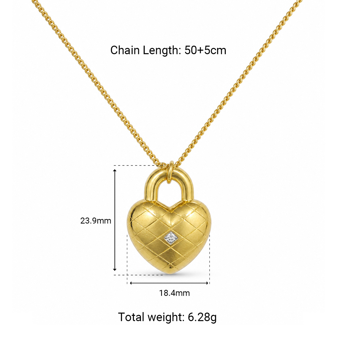 Heart Shaped Padlock With Amazing Crystals Stones 925 Sterling Silver Necklace view 2