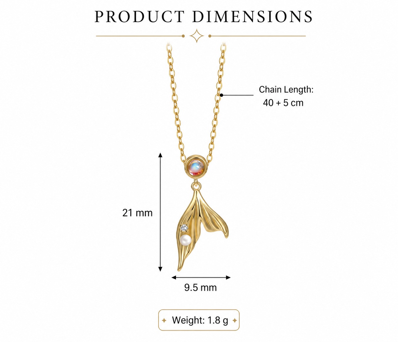 Mermaid Tail Pearl 925 Sterling Silver Necklace Semi Transparent Round Decorative Fashion Simple Pendant Necklace view 6