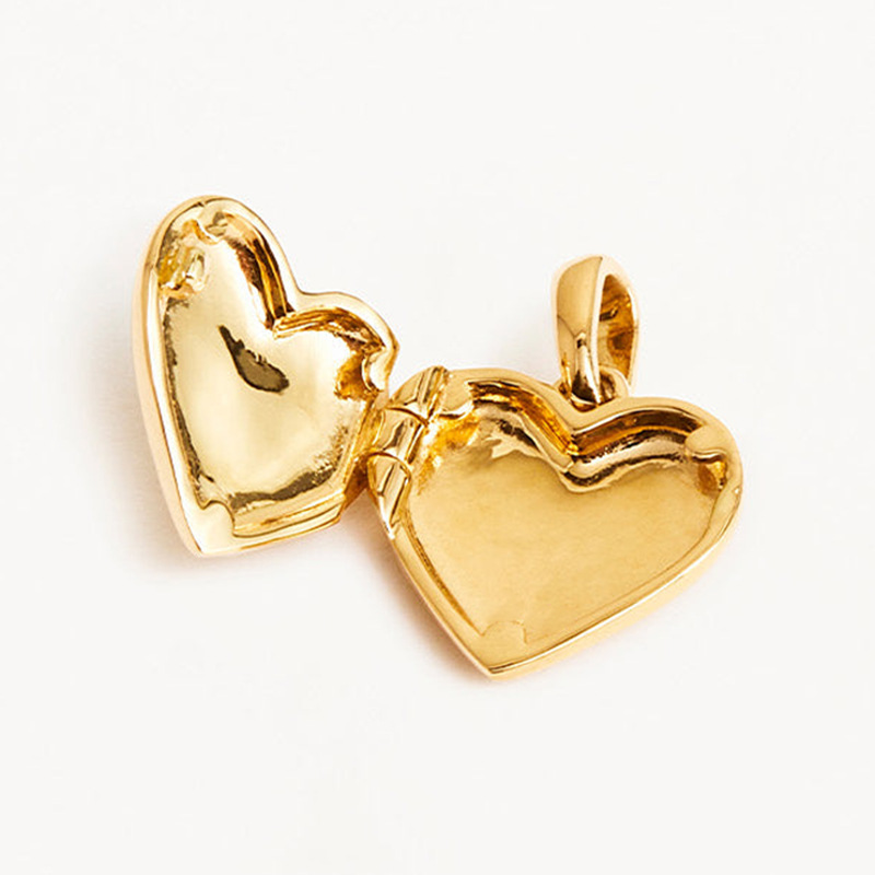 Elegant Fashion Romantic Heart Flower Amazing Crystals 925 Sterling Silver Locket Pendant view 2