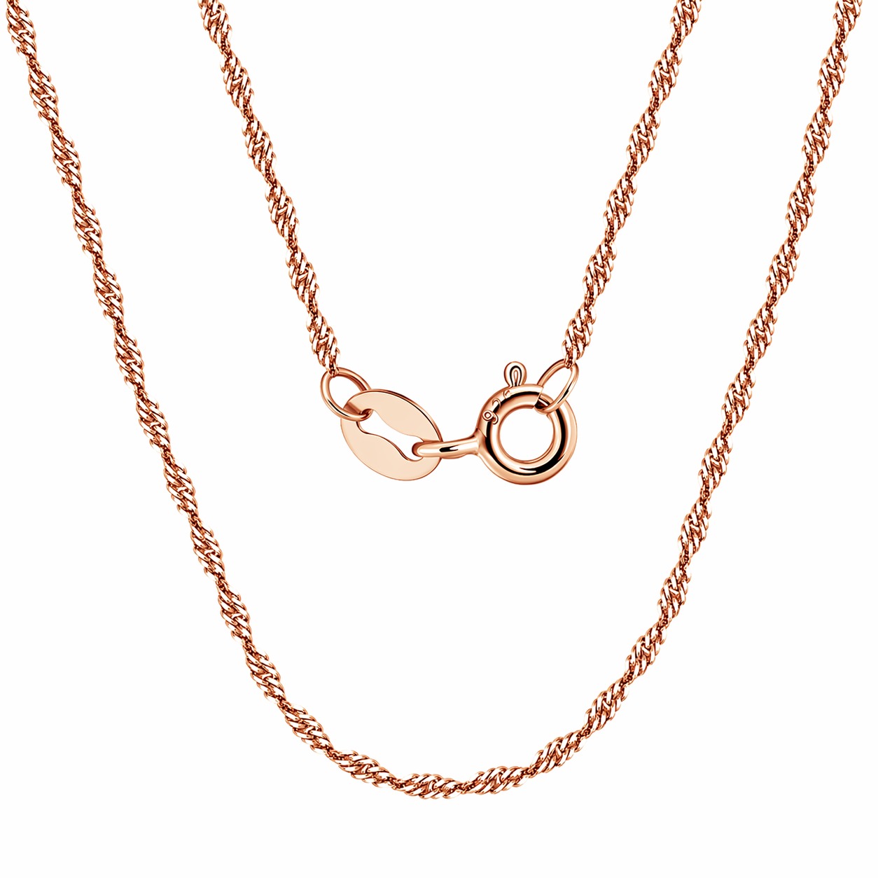Pure Metal 925 Sterling Silver Water Wave Chain Necklace Mirror Polished Minimalist Geometric Collarbone Necklace view 3