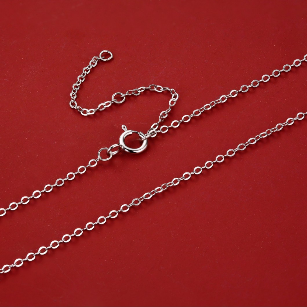 Pure metal minimalism S925 pure silver chain necklace DIY plain chain women's Necklace view 4