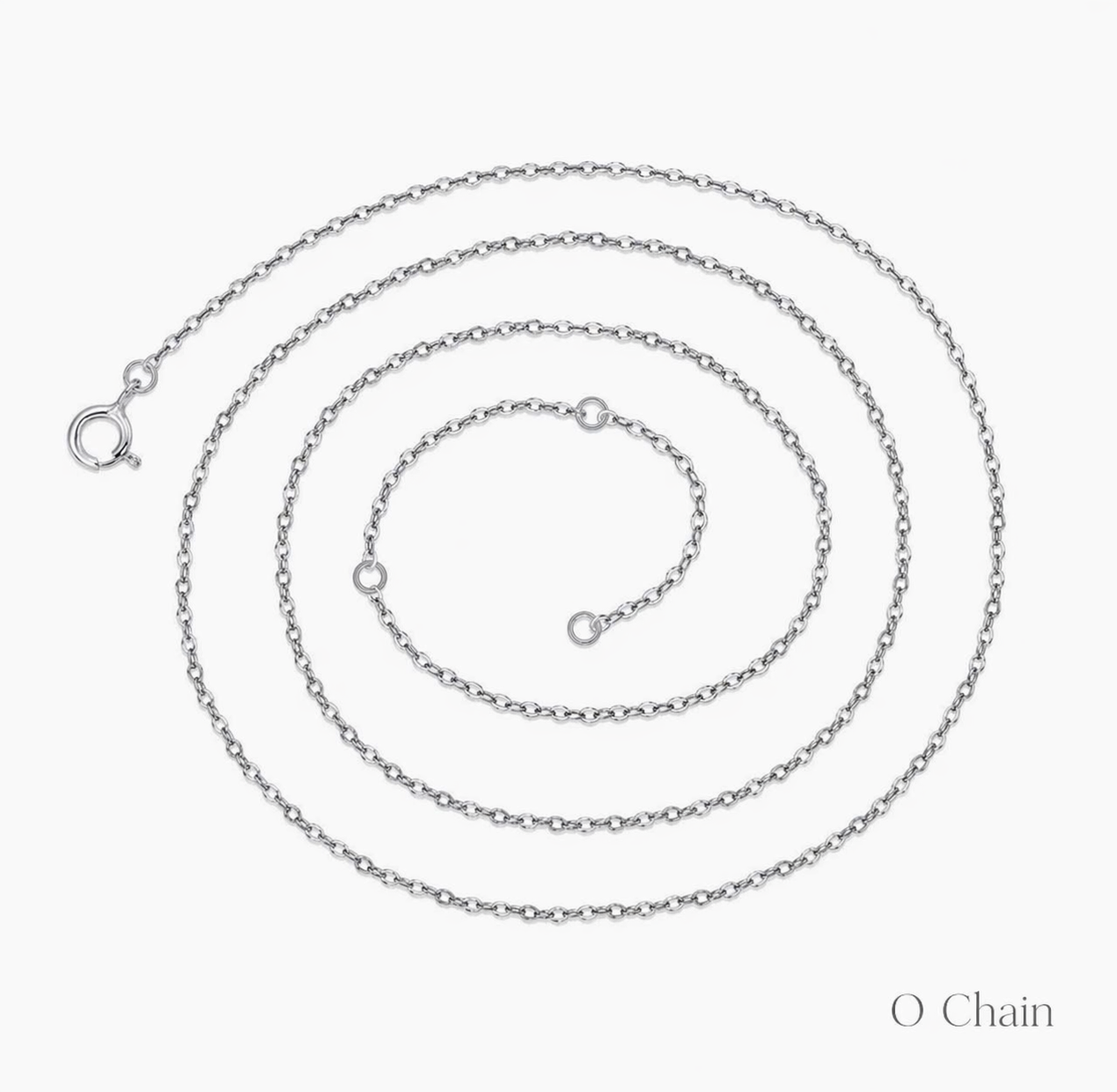 Pure metal minimalism S925 pure silver chain necklace DIY plain chain women's Necklace view 6