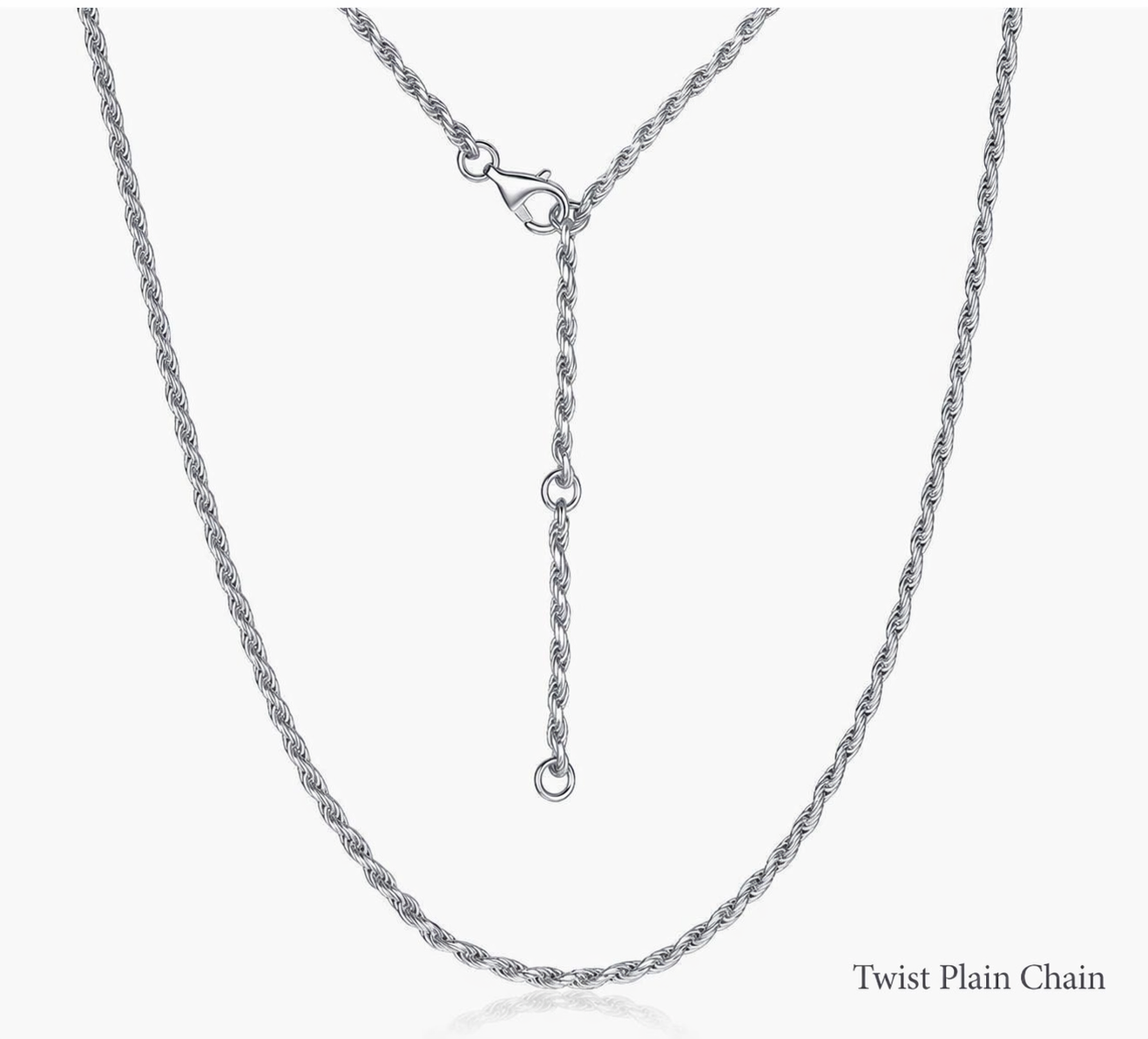 Pure metal minimalism S925 pure silver chain necklace DIY plain chain women's Necklace view 7