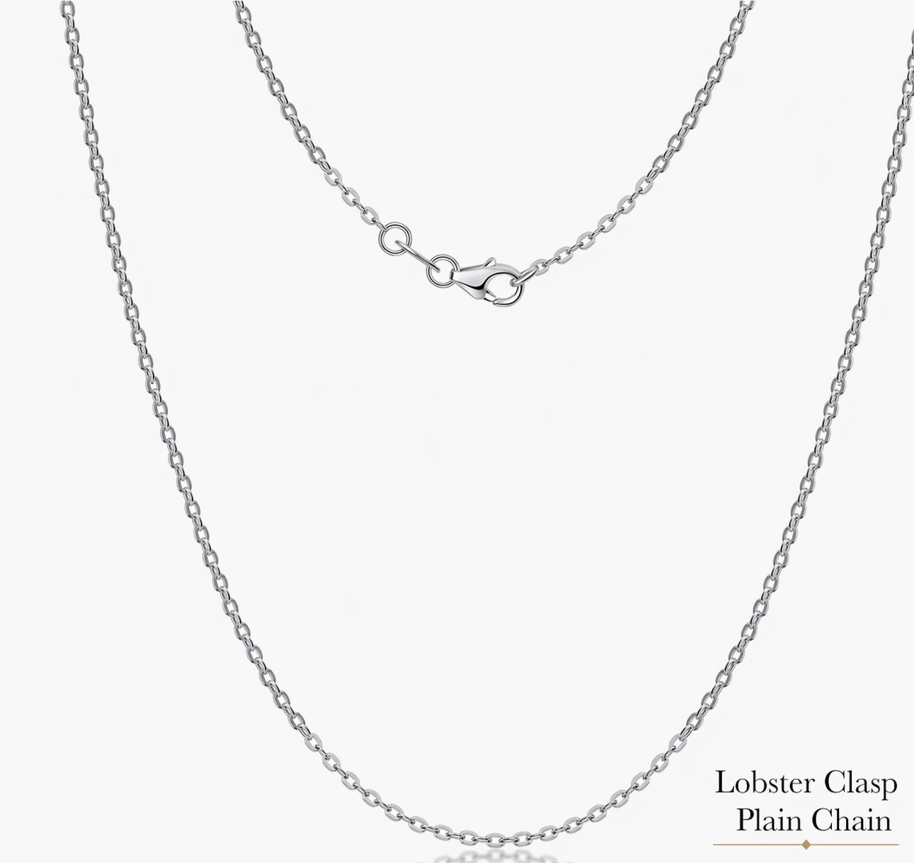 Pure metal minimalism S925 pure silver chain necklace DIY plain chain women's Necklace view 8
