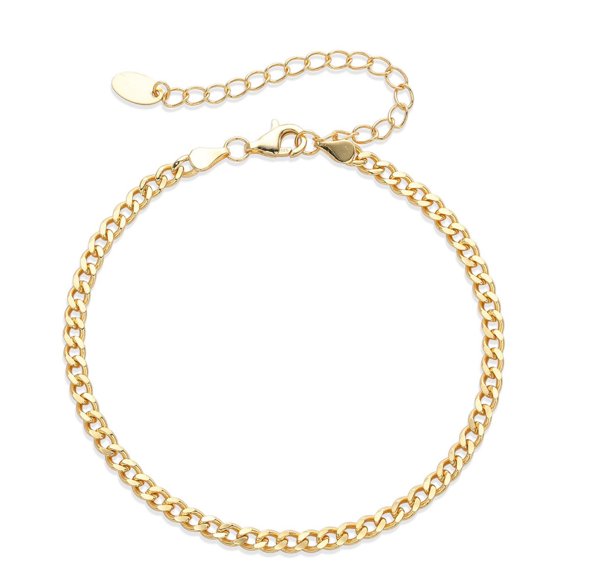 Classic Cuban Link Minimalist Unisex Adjustable Chain 925 Sterling Silver Bracelet view 5