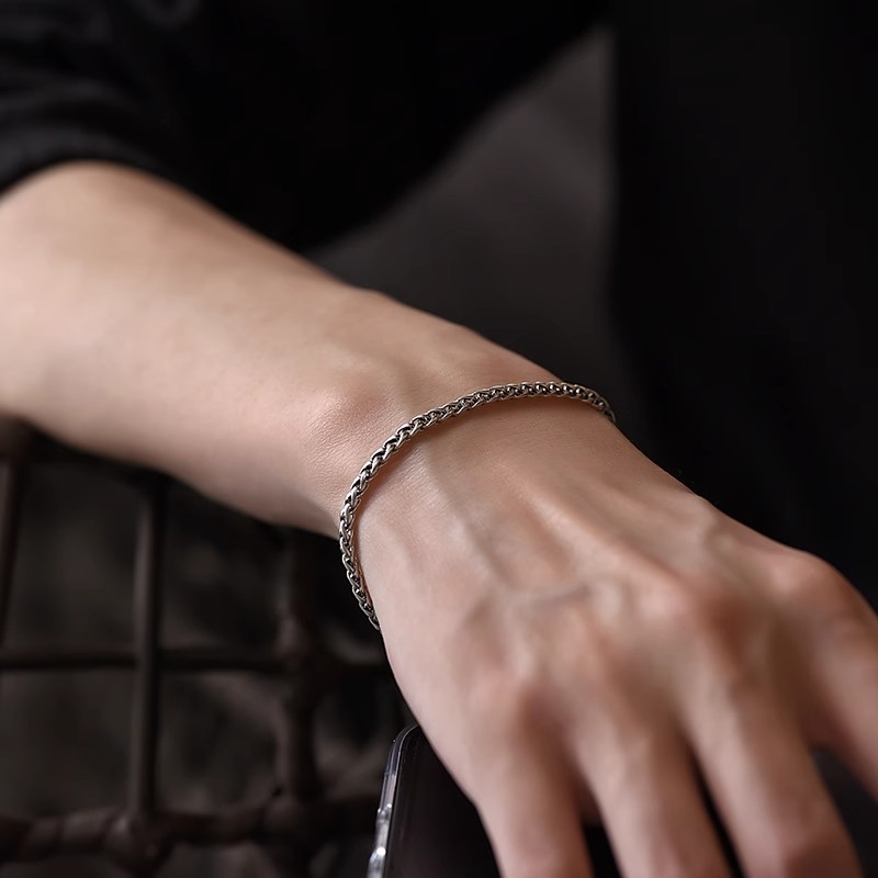 Braided Dragon Bone Chain 925 Sterling Silver Bracelet view 4