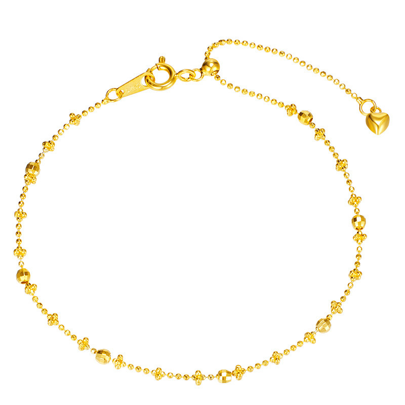 Pure Metal Geometric Faceted Bead Station 925 Sterling Silver Adjustable Slider Chain Bracelet view 5
