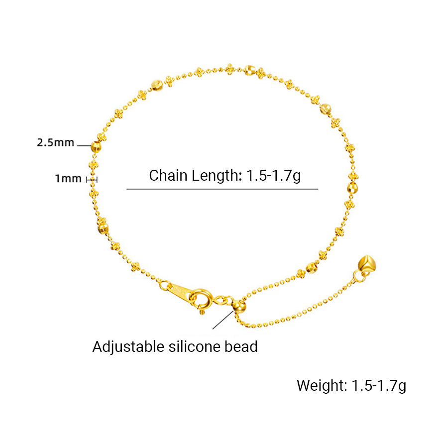 Pure Metal Geometric Faceted Bead Station 925 Sterling Silver Adjustable Slider Chain Bracelet view 6