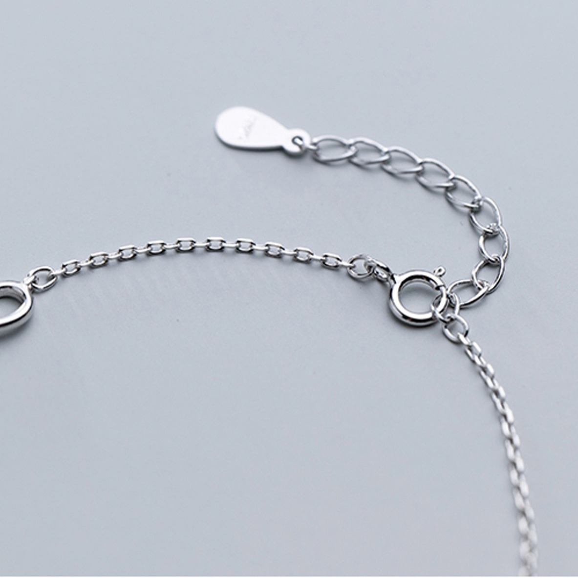 Infinity Symbol Pure Metal S925 Sterling Silver Chain Anklet Bracelet view 5