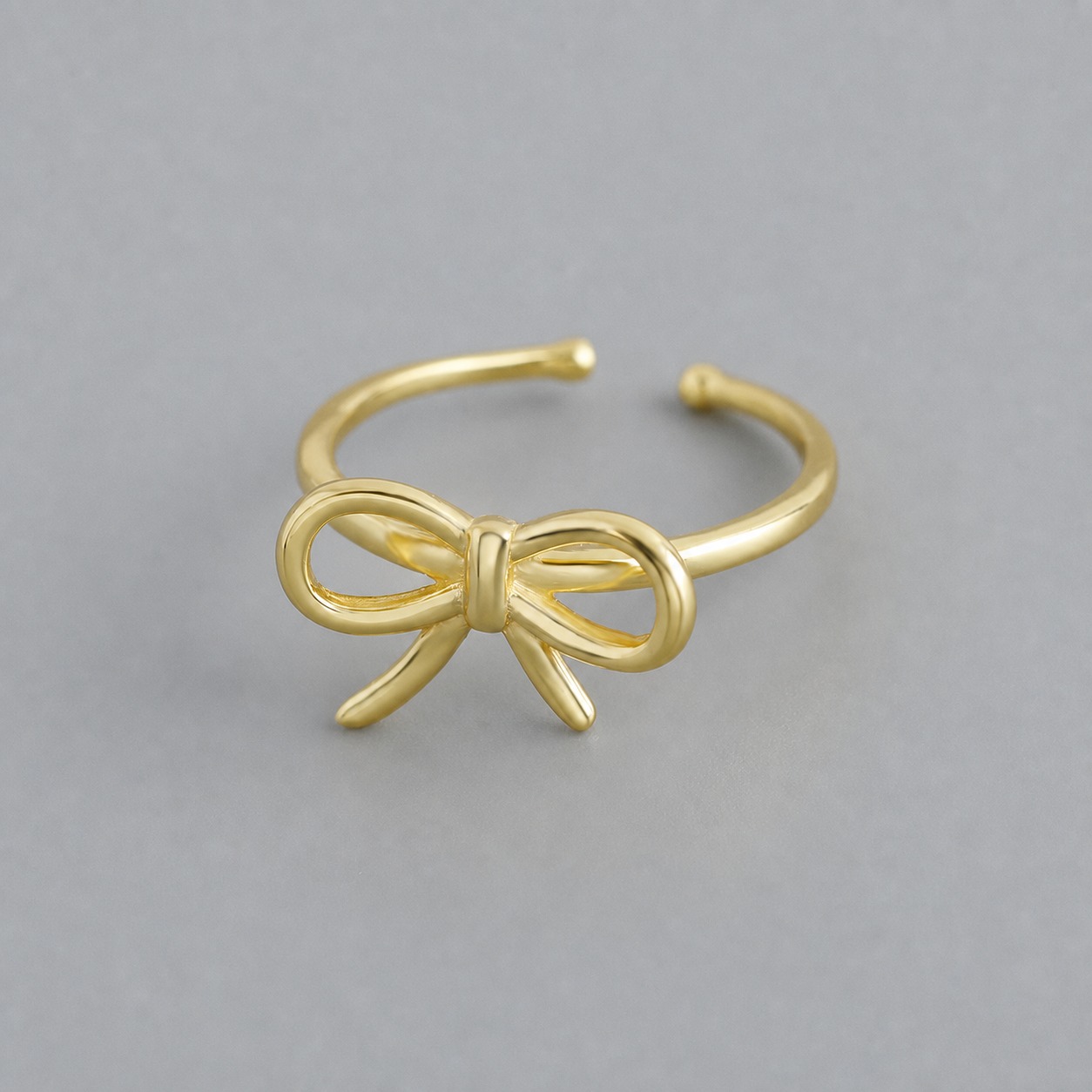 Adjustable Bow Knot Ring 925 Sterling Silver Ring view 3