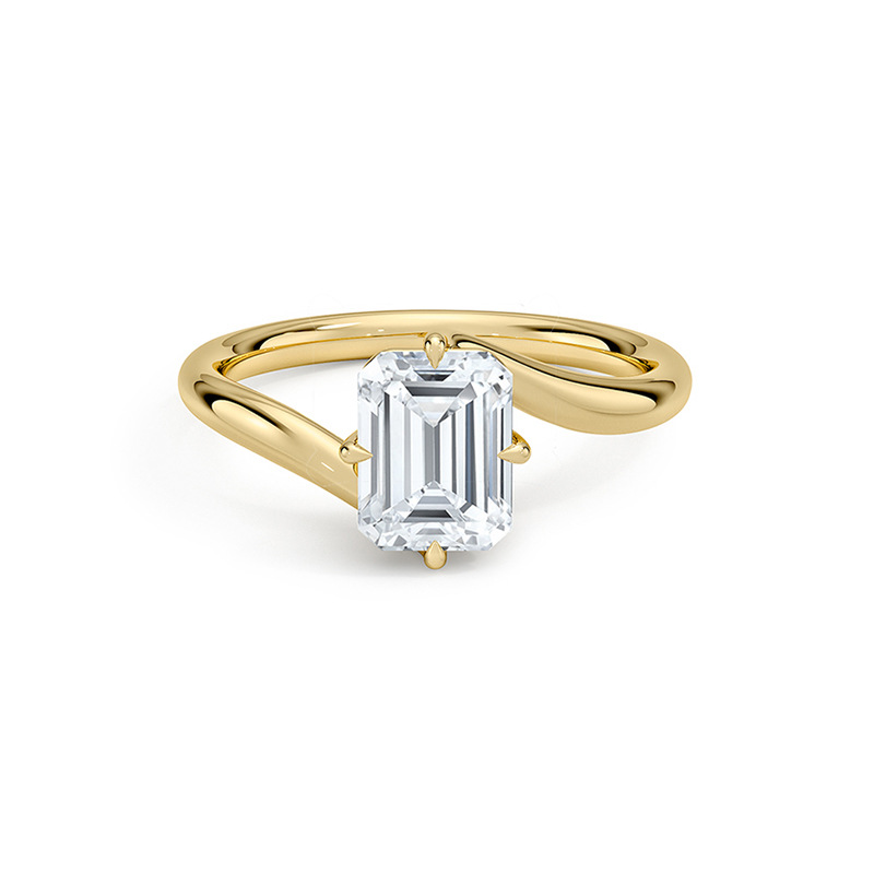 Geometric Rectangular Clear Amazing Crystals 925 Sterling Silver Twisted Band Ring Minimalist Fashion Commuter Elegant Unisex Statement Ring