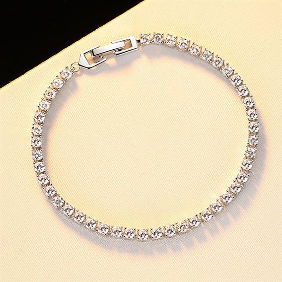 0.2ct 0.5ct Elegant Amazing Crystals 925 Sterling Silver Bracelet